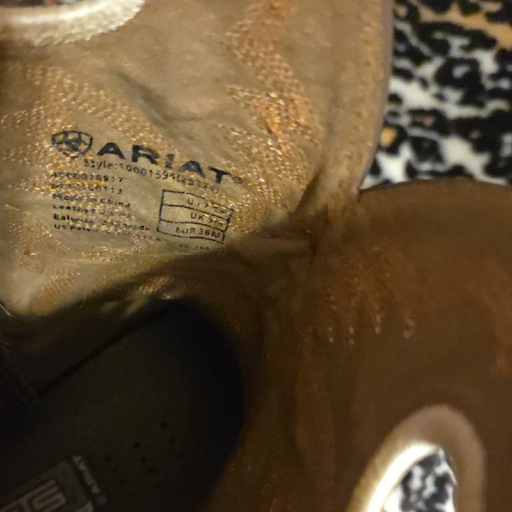 Ariat Dark Brown Embroidered Heeled Boots - Picture 5 of 6